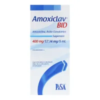 Amoxiclav Bid Amoxicilina Ácido Clavulánico 400/57.14 Mg Suspensión Con 70 Ml