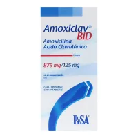 Amoxiclav Bid Amoxicilina Ácido Clavulánico 875/125 Mg Con 14 Tabletas