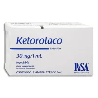 Ketorolaco 30 Mg/ Ml Con 3 Ampolletas