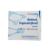Retinol, Ergocalciferol 6000/400 Ui Con 5 Ampolletas De 3 Ml