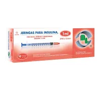Dl Jeringa Para Insulina 1 Ml 29G X 13 Mm Con 10 Piezas