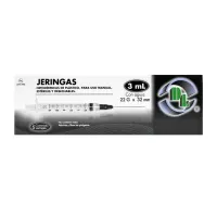 Dl Jeringa Hipodérmica De Plástico Estéril 3 Ml 22G X 32 Mm Con 5 Piezas