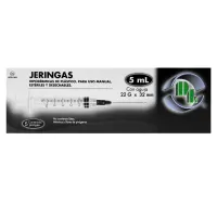 Dl Jeringa Hipodérmica De Plástico Estéril 5 Ml 22G X 32 Mm Con 5 Piezas