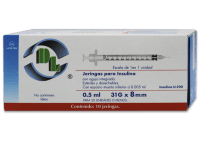 Dl Jeringa Para Insulina 31X8Mm Con 10 Piezas