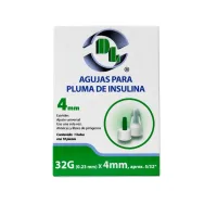 Dl Aguja Para Pluma De Insulina 32G X 4 Mm Con 10 Piezas