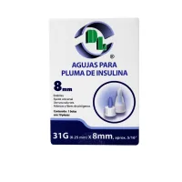 Dl Aguja Para Pluma De Insulina 31G X 8 Mm Con 10 Piezas