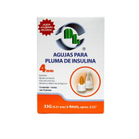 Dl Aguja Para Pluma De Insulina 33G X 4 Mm Con 10 Piezas