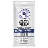 Dl Guantes Para Exploración Desechables De Nitrilo Medianos Con 10 Piezas