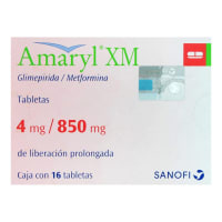 Amaryl Xm 4/850 Mg Con 16 Tabletas