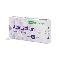 Alprazolam 2 mg con 30 Tabletas