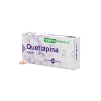 Quetiapina 25 mg con 30 Tabletas