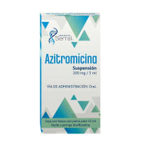 Azitromicina 200 Mg Suspensión Con 15 Ml
