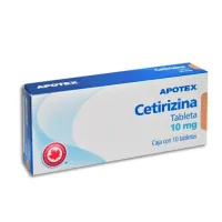 Cetirizina 10 Mg Con 10 Tabletas