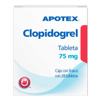 Clopidogrel 75 Mg Con 28 Tabletas (Apotex)