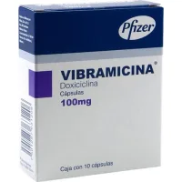 Vibramicina Doxiciclina 100 Mg Con 10 Cápsulas