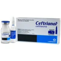 Ceftrianol Iv Ceftriaxona 1 G Solución Inyectable Frasco Ámpula 10 Ml