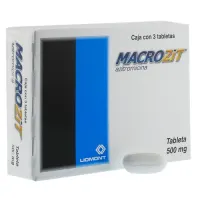 Macrozit Azitromicina 500 Mg Con 3 Tabletas