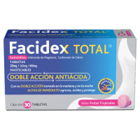 Facidex Total 20/165/800 Mg Con 20 Tabletas Sabor Frutas