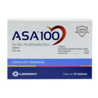 Asa 100 Mg Con 30 Tabletas