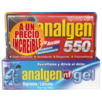 Analgen 550 Mg Con 12 Tabletas + Analgen Nf Gel Con 30 G