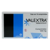 Valextra Clorhidrato De 500 Mg Con 10 Comprimidos