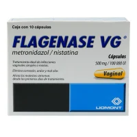 Flagenase 500 Mg/100 000 Ui Con 10 Cápsulas Vaginales