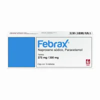 Febrax 275 Mg / 300 Mg - Caja Con 15 Tabletas (Naproxeno Y Paracetamol)