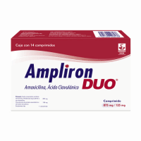 Ampliron Duo 875 Mg / 125 Mg - Caja Con 14 Comprimidos (Amoxicilina Y Ácido Clavulánico)