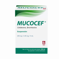 Mucocef 250 Mg / 4.39 Mg - Suspensión 100 Ml (Cefalexina Y Bromhexina)