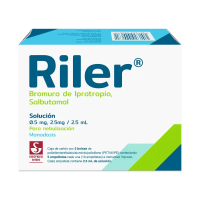 Riler 0.5 Mg / 2.5 Mg Solución Para Nebulización Con 10 Ampolletas De 2.5 Ml