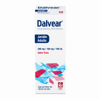 Dalvear Adulto 300 Mg / 160 Mg - Jarabe Sabor Fresa 120 Ml (Dropropizina Y Bromhexina)
