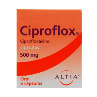 Ciproflox Ciprofloxacino 500 Mg Con 6 Cápsulas