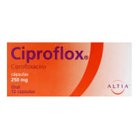 Ciproflox Ciprofloxacino 250 Mg Con 12 Cápsulas
