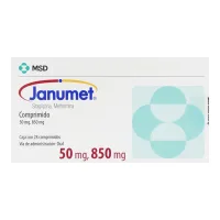 Janumet 50/850 Mg Con 28 Comprimidos