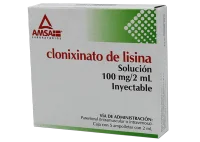 Clonixinato Lisina 100 Mg Solución Inyectable Con 5 Ampolletas