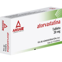 Atorvastatina 20 Mg Con 10 Tabletas