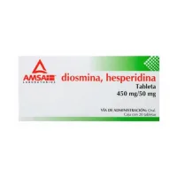 Diosmina Hesperidina 450 Mg / 50 Mg Con 20 Tabletas (Amsa)