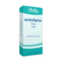 Amlodipino 5 Mg Con 30 Tabletas (Medley)