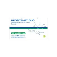 Neositamet 50 Mg/850 Mg Con 56 Tabletas