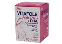 Vitafole Ácido Fólico Suplemento Alimenticio con 90 Tabletas