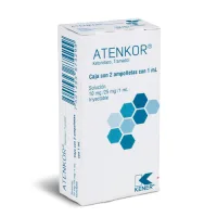 Atenkor 10 Mg/25 Mg Solución Inyectable Con 2 Ampolletas