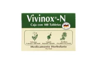 Vivinox-N Auxiliar Para Calmar Los Nervios Relajante Y En Trastornos Del Sueño 100 Tabletas