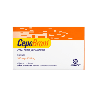 Cepobrom Bromhexina Cefalexina 500/8.782 Mg Con 12 Cápsulas