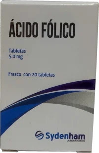 Ácido Fólico con 20 Tabletas