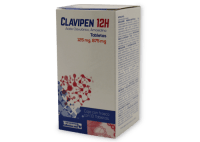 Clavipen 12 Hrs Amoxicilina Ácido Clavulánico 125/875 Mg Con 10 Tabletas