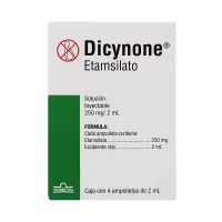 Dicynone 250 Mg Solución Inyectable Con 4 Ampolletas
