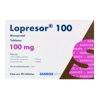 Lopresor 100 Mg Con 20 Tabletas