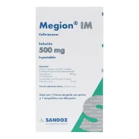 Megion Im Ceftriaxona 500 Mg Con Frasco Ámpula