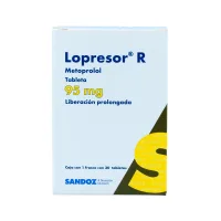 Lopresor R 95 Mg Con 30 Tabletas De Liberación Prolongada