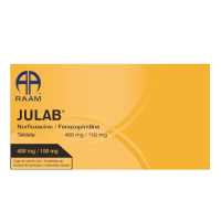 Julab Norfloxacino Fenazopiridina 400 Mg / 100 Mg Con 16 Tabletas